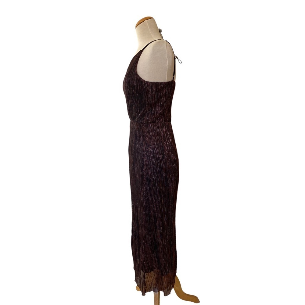 Socialite One Shoulder Metallic Midi Dress Small - Picture 2 of 6